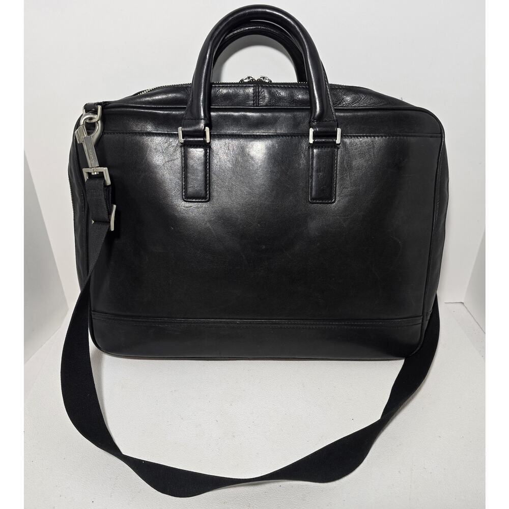 JACK SPADE FILE Laptop Bag Black Fulton Leather Briefcase MSRP $468 - Picture 2 of 16